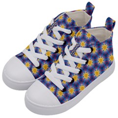 Graphic Pattern Seamless Kids  Mid-top Canvas Sneakers