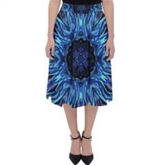 Background Blue Flower Classic Midi Skirt