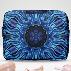 Background Blue Flower Make Up Pouch (large)