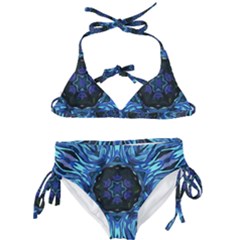 Background Blue Flower Kids  Classic Bikini Set