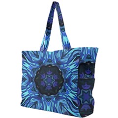 Background Blue Flower Simple Shoulder Bag