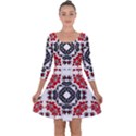 Ornament Seamless Pattern Element Quarter Sleeve Skater Dress View1