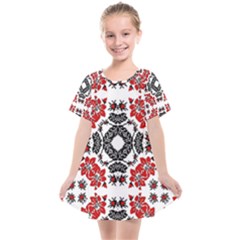 Ornament Seamless Pattern Element Kids  Smock Dress