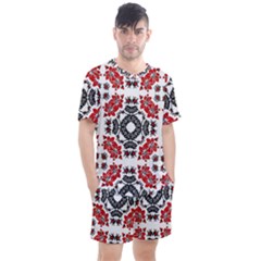 Ornament Seamless Pattern Element Men s Mesh Tee And Shorts Set