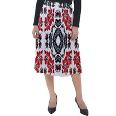 Ornament Seamless Pattern Element Classic Velour Midi Skirt 