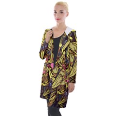 Lilies Abstract Flowers Nature Hooded Pocket Cardigan