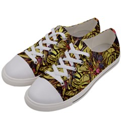 Lilies Abstract Flowers Nature Women s Low Top Canvas Sneakers by Pakrebo