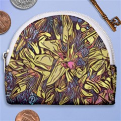 Lilies Abstract Flowers Nature Horseshoe Style Canvas Pouch by Pakrebo