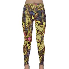 Lilies Abstract Flowers Nature Lightweight Velour Classic Yoga Leggings