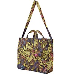 Lilies Abstract Flowers Nature Square Shoulder Tote Bag