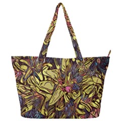 Lilies Abstract Flowers Nature Full Print Shoulder Bag