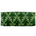 White Flowers Green Damask Canvas Travel Bag View4