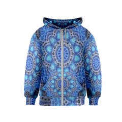 Fractal Mandala Abstract Kids  Zipper Hoodie by Pakrebo