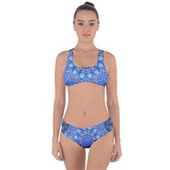 Fractal Mandala Abstract Criss Cross Bikini Set by Pakrebo