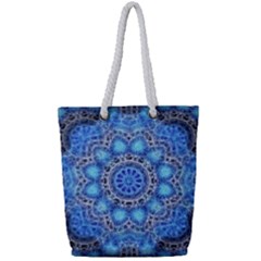 Fractal Mandala Abstract Full Print Rope Handle Tote (small)