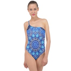 Fractal Mandala Abstract Classic One Shoulder Swimsuit by Pakrebo