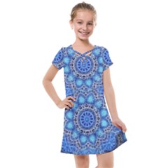 Fractal Mandala Abstract Kids  Cross Web Dress