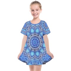 Fractal Mandala Abstract Kids  Smock Dress