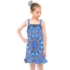 Fractal Mandala Abstract Kids  Overall Dress