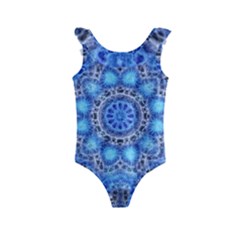 Fractal Mandala Abstract Kids  Frill Swimsuit