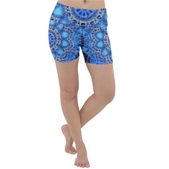 Fractal Mandala Abstract Lightweight Velour Yoga Shorts