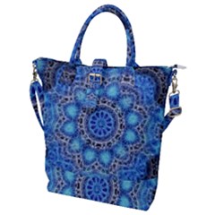 Fractal Mandala Abstract Buckle Top Tote Bag