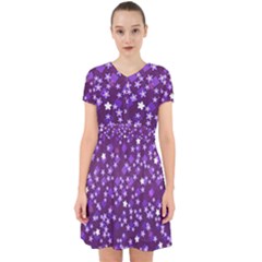 Textile Cross Pattern Square Adorable In Chiffon Dress