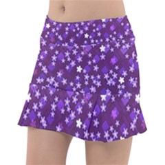 Textile Cross Pattern Square Tennis Skirt by Pakrebo