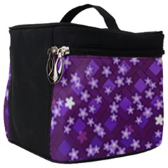 Textile Cross Pattern Square Make Up Travel Bag (big)