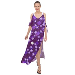 Textile Cross Pattern Square Maxi Chiffon Cover Up Dress