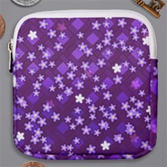 Textile Cross Pattern Square Mini Square Pouch