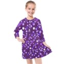 Textile Cross Pattern Square Kids  Quarter Sleeve Shirt Dress View1