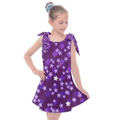 Textile Cross Pattern Square Kids  Tie Up Tunic Dress