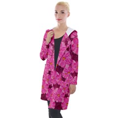 Cherry Blossoms Floral Design Hooded Pocket Cardigan