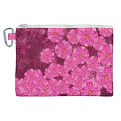 Cherry Blossoms Floral Design Canvas Cosmetic Bag (xl)