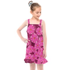 Cherry Blossoms Floral Design Kids  Overall Dress