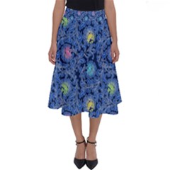 Floral Design Asia Seamless Pattern Perfect Length Midi Skirt