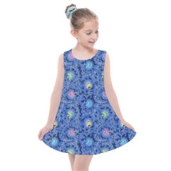 Floral Design Asia Seamless Pattern Kids  Summer Dress