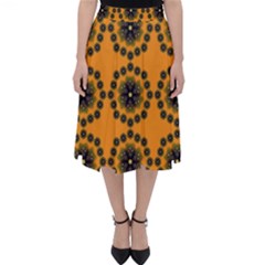 Abstract Template Flower Classic Midi Skirt