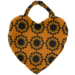 Abstract Template Flower Giant Heart Shaped Tote