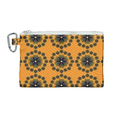 Abstract Template Flower Canvas Cosmetic Bag (medium)