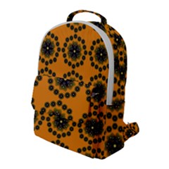 Abstract Template Flower Flap Pocket Backpack (large)