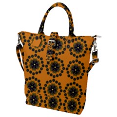 Abstract Template Flower Buckle Top Tote Bag