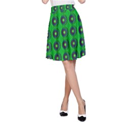 Texture Stucco Graphics Flower A-line Skirt by Pakrebo