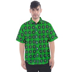 Texture Stucco Graphics Flower Men s Short Sleeve Shirt