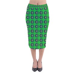 Texture Stucco Graphics Flower Velvet Midi Pencil Skirt by Pakrebo