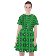 Texture Stucco Graphics Flower Sailor Dress