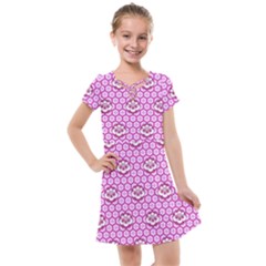 Paulownia Flowers Japanese Style Kids  Cross Web Dress