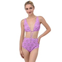 Paulownia Flowers Japanese Style Tied Up Two Piece Swimsuit by Pakrebo