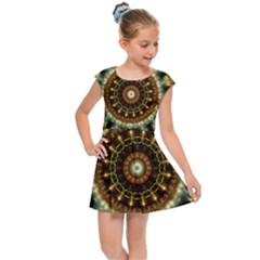 Pattern Abstract Background Art Kids  Cap Sleeve Dress